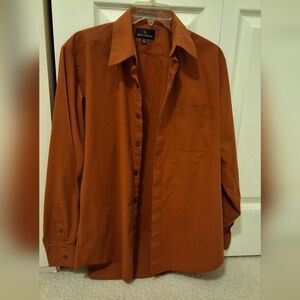 Stacy Adams, 15 1/2, Men's Terracotta Dress Shirt